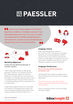 Paessler b2b marketing case study