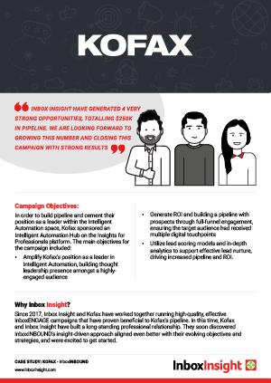 Kofax b2b marketing case study