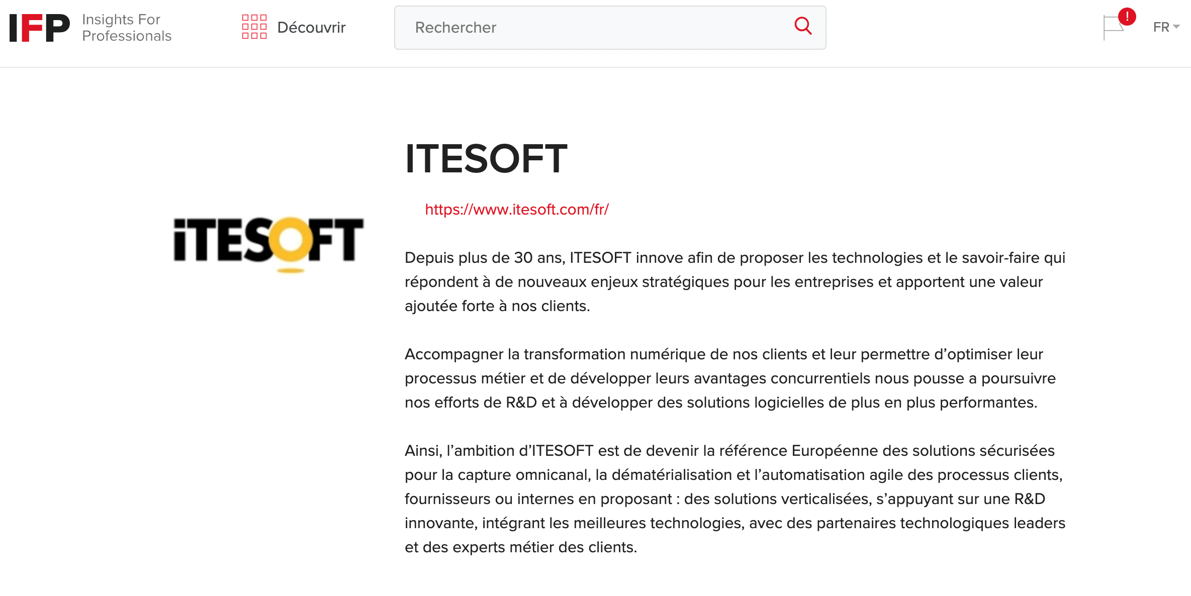 ITESOFT Brand Profile