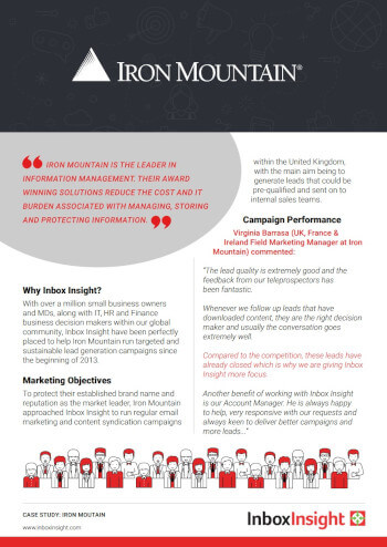 Iron Mountain b2b marketing case study