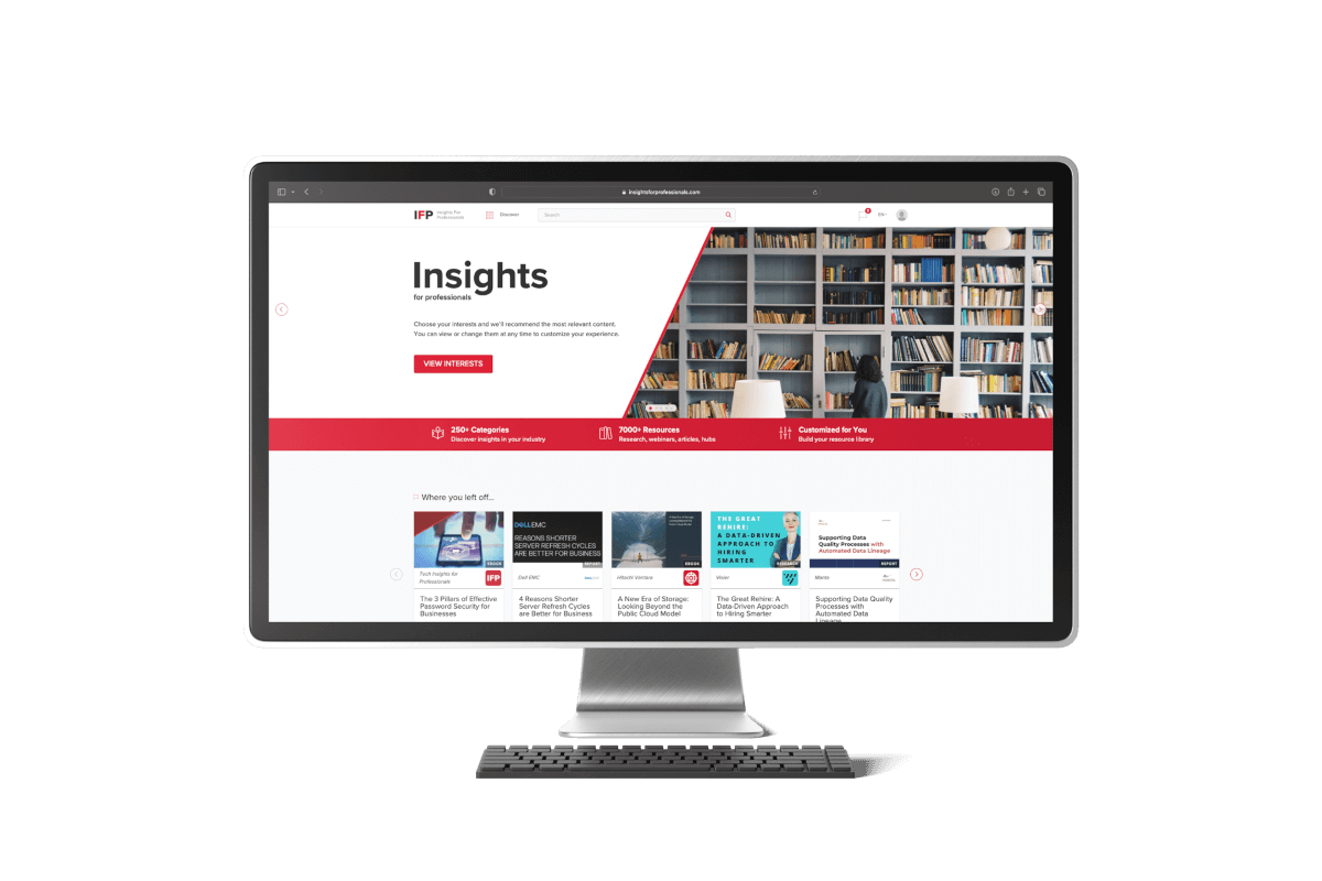Insights for Professionals homepage displayed on desktop screen